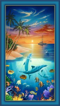 24591-Q - Dolphin Island Panel