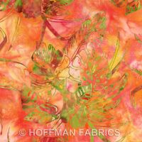 J2344-469 Nasturtium - Bali Handpaint Batiks - 1/2 Yard Bolt End
